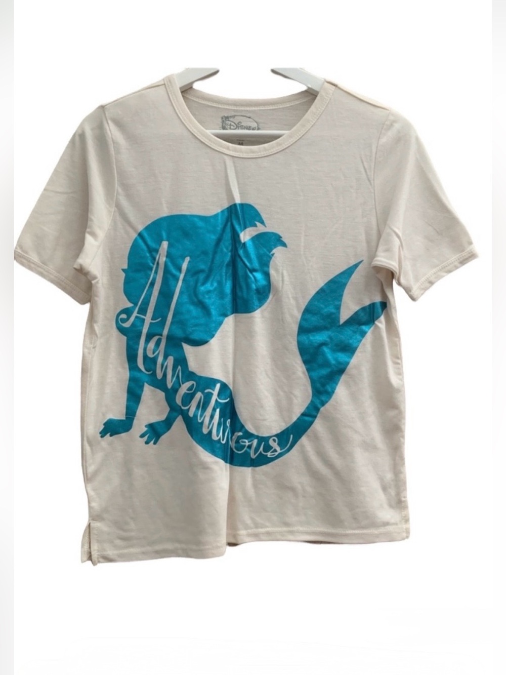 Disney med the little mermaid screened tee Ariel foil short sleeve top blouse